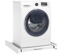 Washing Machine Stacking Kit with Pull-Out Shelf Steel White 60x60x8cm