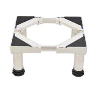 Washing Machine Stand, Adjustable Refrigerator Base with 4 Strong Feet Adjustable Length 30-48cm Height Adjustable 18cm-21cm Load 150kg Cabinet Stand Feet for Washer Refrigerator Dryer White