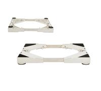 Washing Machine Stand, Adjustable Refrigerator Base with 4 Strong Feet Adjustable Length 50cm-77cm Width 45cm-72cm Height 5.5cm Load 250kg Cabinet Stand Feet for Washer Refrigerator Dryer White