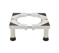 Washing Machine Stand, Adjustable Refrigerator Base with 4 Strong Feet Adjustable Length/width 42cm-68cm Height 18cm-21cm Load 150kg Cabinet Stand Feet for Washer Refrigerator Dryer White