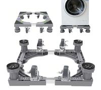 Washing Machine Stand, Adjustable Washing Machine Base, Washing Machine Riser, Washing Machine Base Frame with 4 Feet, Dryer, Laundry Rooms and Refrigerators (Adjustable: 42-65 cm)