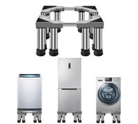 Washing Machine Stand Base with 12 Strong Feet Heavy Duty Fridge Stand Adjustable Appliance Base Multi-Functional Universal Pedestals for Washer Refrigerator Dryer Freezers (Gray,Height:7.4-8.6in)