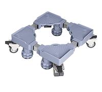 Washing Machine Stand Multi-Functional Movable Adjustable Base, Adjustable Appliance Base Trolley, Extendable Appliance Fridge Pedestal for Washing Machine, Dryer and Refrigerator (4 Feet+4 wheels)