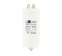 Washing Machine Universal Capacitor with 40uF/40MFD Capacitance, 450 V, White