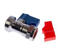 Washing Machine Valve Straight 15mm x 3/4" Chrome