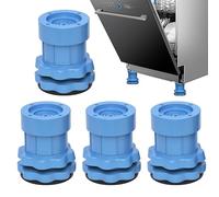 Washing Machine Vibration Pads | 4pcs Adjustable Washing Feet | Noise Reduction Levelers | Shock Absorbing Non-slip Pads For Washer And Dryer Stability