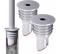 Washing Machine Waste Pipe Connector, 2 Pack 35-40mm Silicone Drain Hose Seal with Non-Return Valve, Anti-Odour Sewer Gas Blocker for Kitchen, Bathroom & Laundry Room