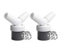 Washing Machine Waste Pipe Connector, 6-Pack Drain Pipe Connector for Multiple Appliances, Space-Saving ABS Drain Pipe with Backflow Prevention, 18-24MM Size