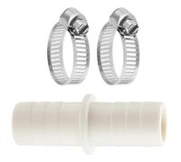 Washing Machine Waste Pipe Connector with Hose Clips Waste Pipe Extension Attachment Proof Hose to Straight Connection Coupler for Washing Machine Dishwasher Outlet Drain Hose