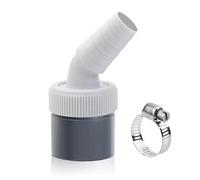 Washing Machine Waste Splitter, Dishwasher Y Connection Adapter for Pipe Diameter 40 mm, 0.74"-0.95" Drain Pipe Connector with Hose Clamp for Dishwasher Tumble Washing Machine (Single Connection)