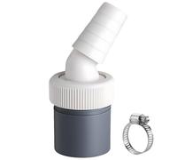 Washing Machine Waste Splitter,Dishwasher Y Connection Adapter with 2 Hose Clamp,Double Connection Y-Shaped Waste Pipe Connector,Y-Piece Splitter Connector Drain Adaptor (Single Connection)