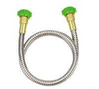 Washing Machine Water Inlet Pipe 304 Stainless Steel Metal Hose Connector Washing Machine Inlet Pipe with Washer Interchangeable Garden Hose (3 ft)(Size:6FT(1.8m))