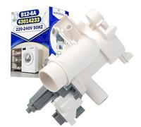 Washing Machines Drain Pump B12-6A 38W 220-240V 50Hz with Filter with Original Code 43014233 for Candy for Haier for Hoover for Rosieres for Zerowatt - Warranty 10 Years - MONTERAL