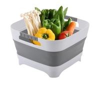Washing Up Bowl - Foldable Ŵashing Basin, Portable Dishpan With Drain Plug | CollapsibleWasĥing Üp Bœwl For Kitchen, Laundry, Camping & RV Travel | 9L Lightweight Space-Saving Tub Ergonomic Handle