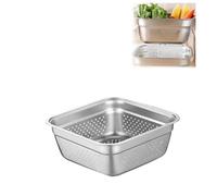 Washing-up Bowl Multi-purpose Dish Tub, Steel Microporous Colander, fruit and for rice vegetables, For washing and