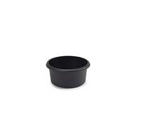 Washing Up Bowl Round Plastic Small & Large Basin Sink Kitchen (Black, Small Round Bowl)