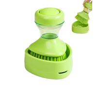 Washing Up Brush - Integrated Washing Stick with Detergent Flow, Storage Stand for Hand Scrubber Included, Kitchen Cleaner for Grease Removal, Manual Dish Care Accessories for Daily Use