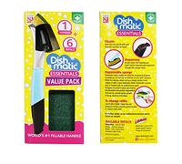 Dishmatic Fillable Washing up Brush with Handle | Combo Bonus Pack | General, Non Scratch, Heavy Duty Refills | Hard Bristle Brush | I-Stand Brush Sold by Karrma Ltd (A- Bonus Pack)