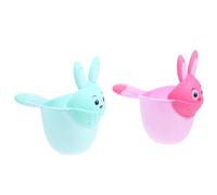 Washing Up Shampoo Rinse Cup Set of 2, Versatile Bathroom Shower and Gardening Watering Can, Durable Plastic Design