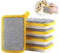 Washing up Sponge, Double-Sided Kitchen and Bathroom Cleaning Pad, Non-Scratch Bowl Dish Dishcloth, Reusable Absorbent Sponge Dishwashing Cleaning Tool (5pcs)