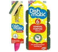 Washing Up Sponges Bundle With Washing Up Sponge Head with Fillable Liquid Dispensing Handle & 6 pk Refill Sponges (Refills)