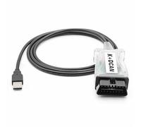 Washinglee OBD2 Diagnostic Cable Compatible for BMW E Series, for Subaru, for E60 E61 E70 E81 E83 E87 E90, E1, E92, E93 and R56, Driver/APP Must Be Installed.(Push Button Switch) White