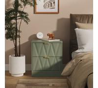 Washington 2 Drawer Bedside (Ready Assembled) Ready Assembled 2 U Pale Green Small