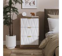 Washington 3 Drawer Bedside (Ready Assembled) Ready Assembled 2 U Dark Brown Small