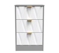 Washington 3 Drawer Bedside (Ready Assembled) Ready Assembled 2 U Multi Small