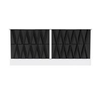 Washington 4 Drawer Bed Box (Ready Assembled) Ready Assembled 2 U Black One Size