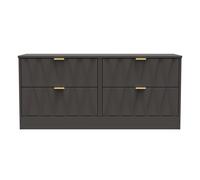 Washington 4 Drawer Bed Box (Ready Assembled) Ready Assembled 2 U Dark Grey Small