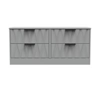 Washington 4 Drawer Bed Box (Ready Assembled) Ready Assembled 2 U Grey One Size