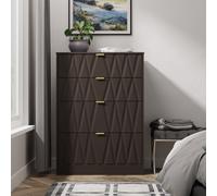 Washington 4 Drawer Deep Chest (Ready Assembled) Ready Assembled 2 U Dark Grey Medium