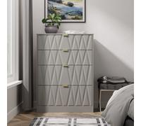 Washington 4 Drawer Deep Chest (Ready Assembled) Ready Assembled 2 U Grey Medium