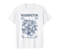 Washington Apple Botanical Value Graphic T-Shirt, Men, White, S