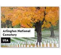 Washington - Arlington National Cemetery in Autumn, Design 1, Fridge Magnet