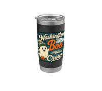 Washington Boo Crew Cute Ghost PNW Halloween Stainless Steel Insulated Tumbler