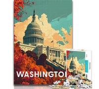 Washington Capitol 1000 Piece Jigsaw Puzzle for Adults And Teenagers,Pattern Assembly Fun at Home Activities,Birthday Present,Travel Gifts 75x50cm