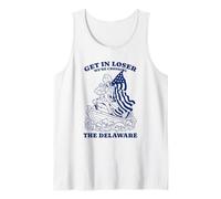 Washington Crossing Delaware Funny Patriotic Meme Tank Top
