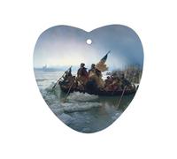 Washington Crossing The Delaware Car Air Freshener Decorative Hanging Aromatherapy Tablets for Car Trucks Love form