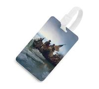 Washington Crossing The Delaware Luggage Tags for Suitcases TPU Baggage Tag Cute Travel Bag Label Tags White-Style