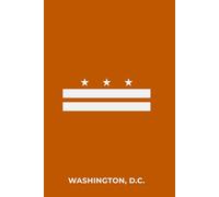 WASHINGTON, D.C. - BURNT ORANGE AND WHITE: Premium Lined Notebook Inspired by the Nation’s Capital