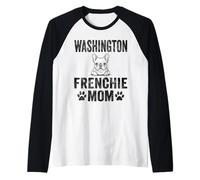 Washington D.C. Frenchie Mom Shirt French Bulldog Dog Coffee Raglan Baseball Tee
