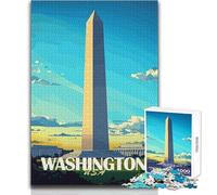 Washington D.C. Monument Jigsaw Puzzle 1000 Cognitive Development Fun Game Special Thoughtful Celebration Present Size 38x52cm
