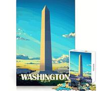 Washington D.C. Monument Jigsaw Puzzles 1000 Piece for Teenagers Focus Training Happy Idle Time Tight Join Lovely Gift (50x75cm)