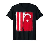 Washington D.C. Turkey Half Flag Turkiye Washington Turkish T-Shirt