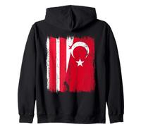 Washington D.C. Turkey Half Flag Turkiye Washington Turkish Zip Hoodie