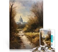 Washington DC Beauty USA1000 Piece Jigsaw Puzzles for Adults educational challenge Fun at Home Activities, Birthday Present,Travel Gifts, 38x26cm