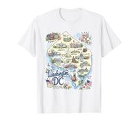 Washington DC, Capital, White House, USA, Potomac River Value Graphic T-Shirt, Men, White, XL