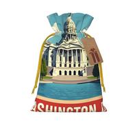 Washington Dc Capitol Buildin Drawstring Gift Bags Small Item Treats Wrapping Storage Bags Christmas Birthday Party Holiday